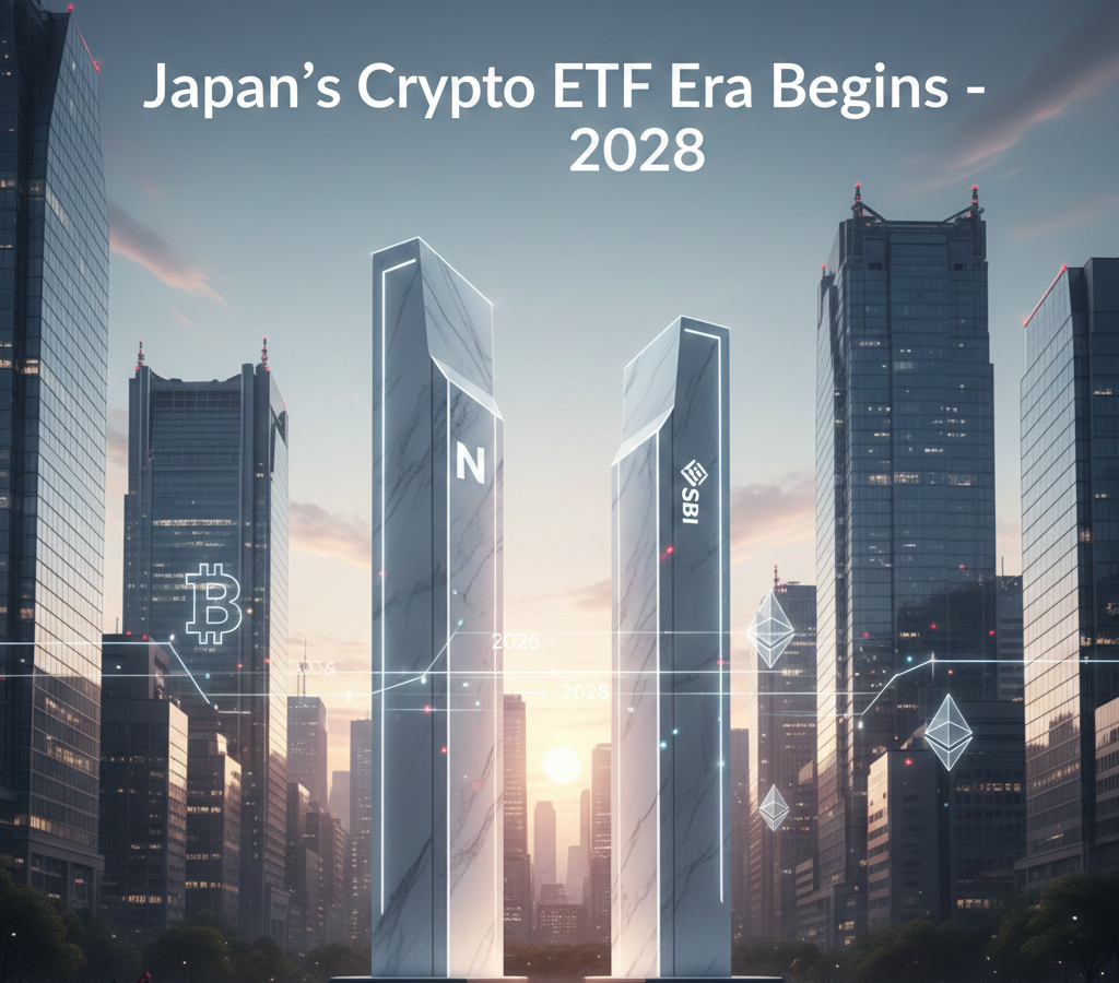 Japan’s 2028 Crypto ETF Confirmed: Nomura and SBI Racing to Launch – Why This Changes Everything