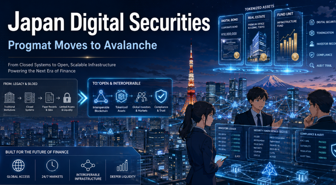 Japan Digital Securities: Progmat Moves to Avalanche